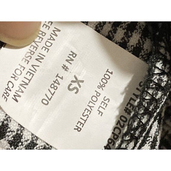 Sienna Sky Pants Black & White Check Pockets XS Checkered Lightweight - Picture 3 of 7